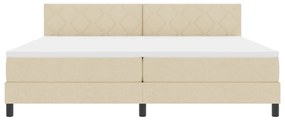 vidaXL Box Spring Ágy Matraccal &amp; LED Krém 200x200 cm Szövet