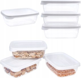 Műanyag ételtároló doboz szett 0,6l x 3