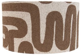 Barna szövet lámpaernyő bézs csíkos 35/35/20