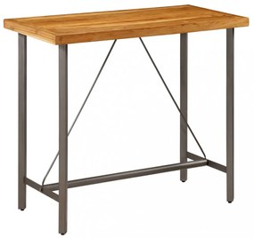 tömör újrahasznosított tíkfa bárasztal 120x58x106 cm