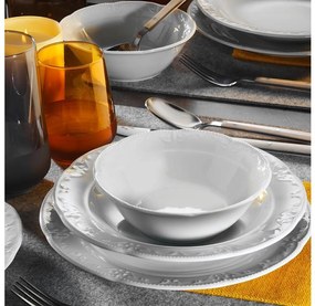 18 darabos fehér porcelán étkészlet