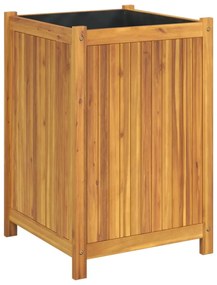 tömör akácfa kerti virágtartó béléssel 50 x 50 x 75 cm