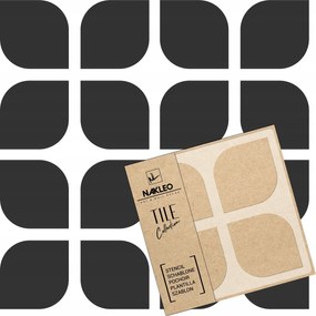 Festősablon Csempe Csempék Többször felhasználható 20x20cm Minta Geometria Teruel