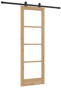 Csúszóajtó ORKDAL Barna 73.5 x 211 cm Fa és fém