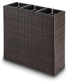 Triumflor Hydro hármas virágtartó, 80x78x29 cm, öntözés, polyrattan