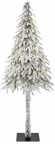 Karácsonyfa LED -es lámpákkal Fehér 120 cm PE