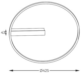 Zuma Line E82907-82 - LED Mennyezeti lámpa CORIT LED/18W/230V fekete