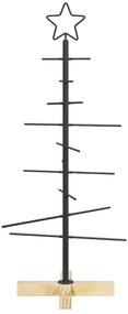 Fém karácsonyfa állvánnyal Fekete 90 cm Porszórt Acél