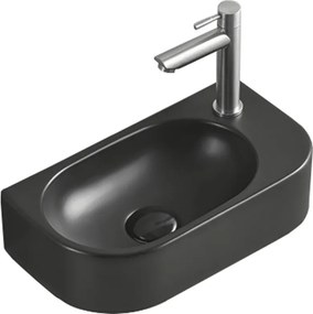 Mexen Viera balra helyezett mosdókagyló, 40 x 21 cm, fekete matt - 21274085L