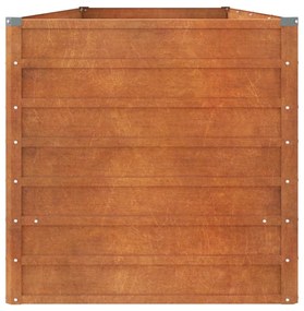 rozsda színű corten acél kerti magaságyás 320 x 80 x 77 cm