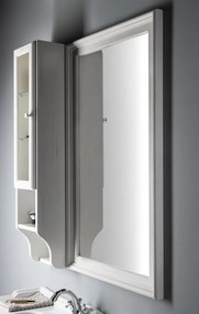 Retro tükör, 70x115 cm-es méretben, antik fehér színben