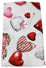 Pamut lepedők Deluxe 3D Love fehér TiaHome - 1x Párna 90x70cm, 1x Paplan 140x200cm