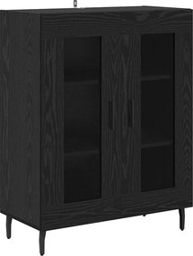 vidaXL Széf Fekete tölgy 69,5 x 34 x 90 cm Faanyag
