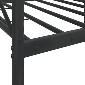 fekete acél kanapéágy matrac nélkül 75 x 190 cm
