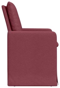 Étkező Székek 2 pcs bordó 57 x 67 x 98 cm szövet