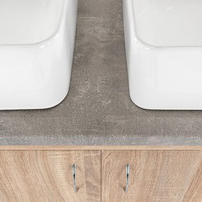 Bianco 130 alsó szekrény mosdó nélkül sonoma tölgy beton munkalappal