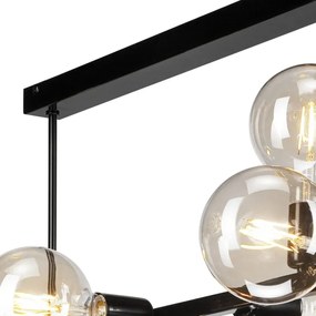 ASTRID függeszték 8xE27/60W/230V fekete, rúdon