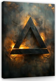 Vászonkép Absztrakt Figurák Geometrikus Arany Fekete Nappali Hálószoba 60x40