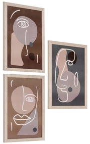 Madison falikép szett, natúr, 3 db