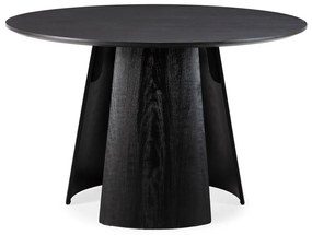 Kerek étkezőasztal fekete asztallappal ø 120 cm Zuri – MOME