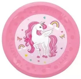 Unikornis Rainbow Colors micro prémium műanyag lapostányér 21 cm