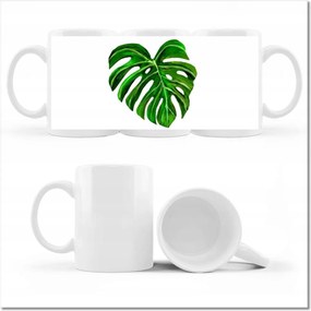 Fényképes bögre Monser levél lyukas