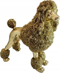 Dekorációs uszkár figura nagy 33 cm arany dekoráció otthonra nappaliba