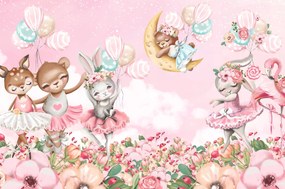 Gyerek Fotótapéta Lányoknak Rózsaszín Balerina 490x260 RB03