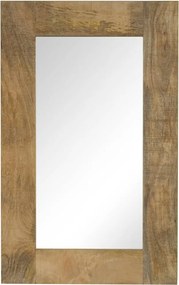 vidaXL tömör mangófa keretű tükör 50 x 80 cm