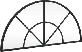 vidaXL fekete ívelt vas fali tükör 60 x 30 cm