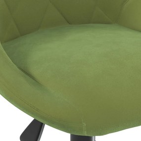 vidaXL világoszöld bársony forgó irodaszék