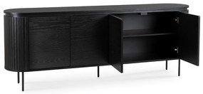 Ovális Komód Fekete Színben. BECK ELITE 200 cm.