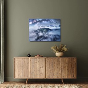 Egy erdő képe a ködben (üvegen) (70x50 cm)