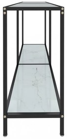 fehér edzett üveg tálalóasztal 140 x 35 x 75,5 cm