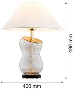 Argon 8036 - Asztali lámpa VENETO 1xE27/15W/230V fehér/sárgaréz/fekete