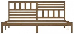 vidaXL mézbarna tömör fenyőfa ágykeret 200 x 200 cm