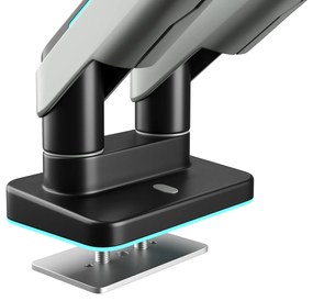 Képernyőállvány két 49 hüvelykes monitorhoz, szürke-fekete RGB X-Arm Dual