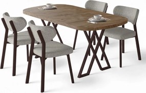 Axton étkezőgarnitúra, atlanti fenyő-szürke, 168 cm – TR240CHR2711