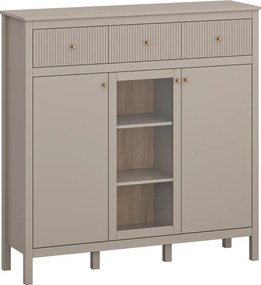 Komód, szürkésbarna Taupe/craft arany tölgy, KLIO 2D1W3S