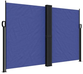 kék behúzható oldalsó napellenző 160 x 1200 cm