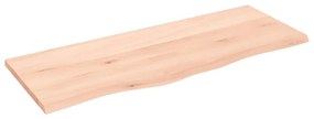 kezeletlen tömör tölgyfa fali polc 100x40x2 cm