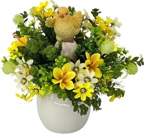 Húsvéti koszorú csirkével kerámia fedélben