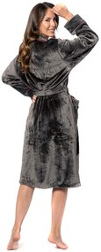 Fürdőköpeny Roger Women Grey Red M