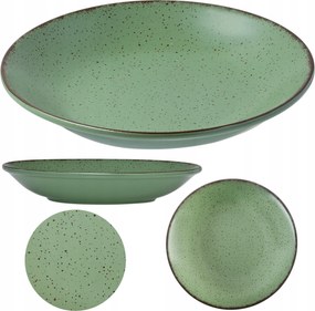 Mélytányér kerek leveshez 23 cm zöld porcelán Terra Green