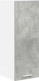 vidaXL Függő szekrény Beton szürke és fehér 30 x 31 x 80 cm Faanyag