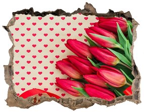 Fali matrica lyuk a falban Tulipánok szívek nd-k-104956051