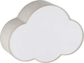 TK LIGHTING 10006 CLOUD Ernyős Mennyezeti Lámpa Fehér, Természetes Vászon E27 IP20