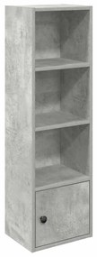 betonszürke szerelt fa könyvespolc 31x24x102 cm