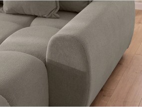 Szürkésbarna sarokkanapé (jobb oldali-heverő résszel) Albane – Ropez