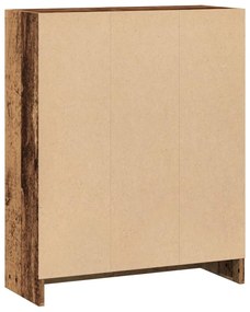 antik fa színű szerelt fa könyvespolc 60 x 24 x 76 cm